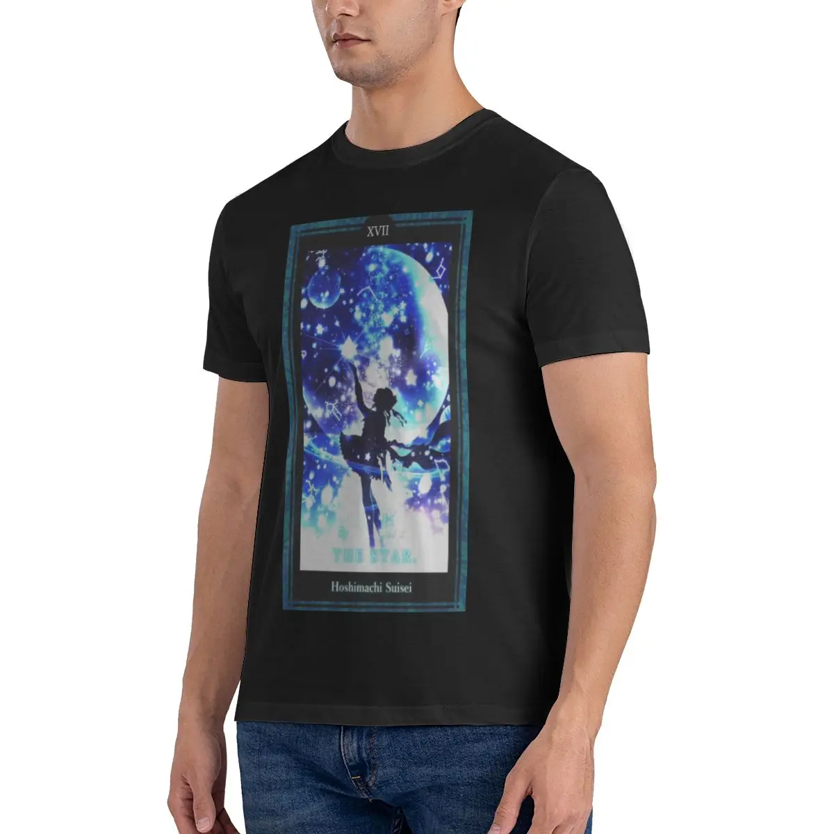 Мужская футболка Funny 17th - The Star Hoshimachi Suisei топы с принтом свободные и облегающие