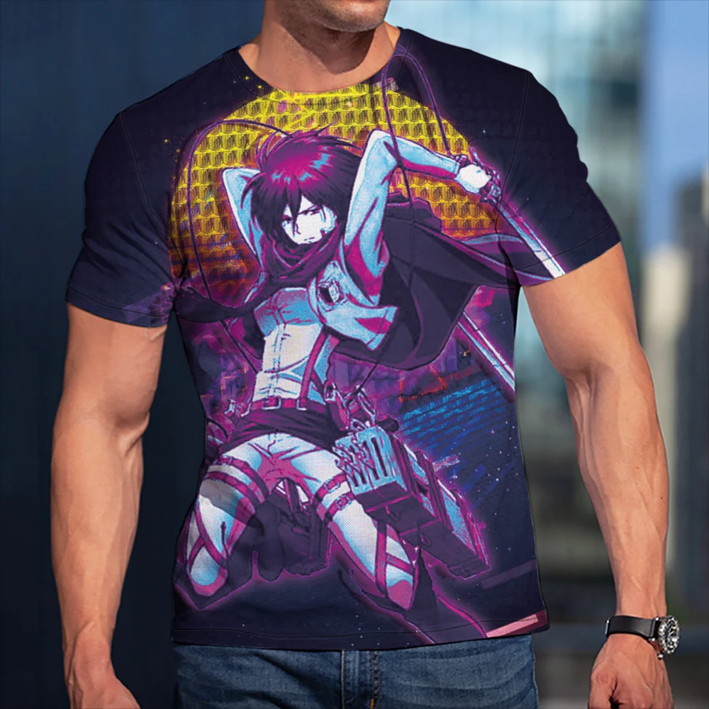 

Fashion Streetwear 3D Men T-Shirt Attack On Titan Warrior Clothing Women Children Short Sleeve Cool Tees