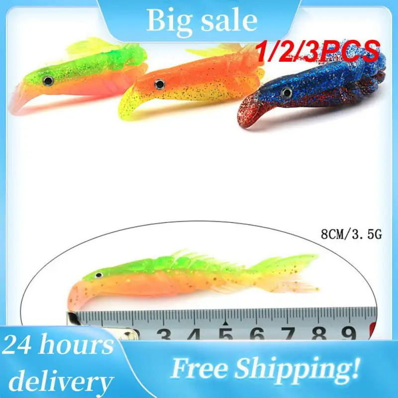 

1/2/3PCS Variety Of Styles Fake Bait Tear Resistant Fishing Supplies Attractive To Target Fish Bait Soft Vibrant Colors