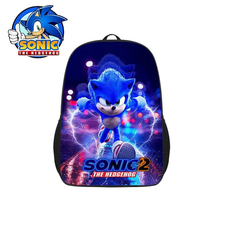 

2023 New Sonic The Hedgehog Students Backpack School Bag Ridge Protection Ultra-light Anime Cartoon Kawaii Cute Childrens Gifts
