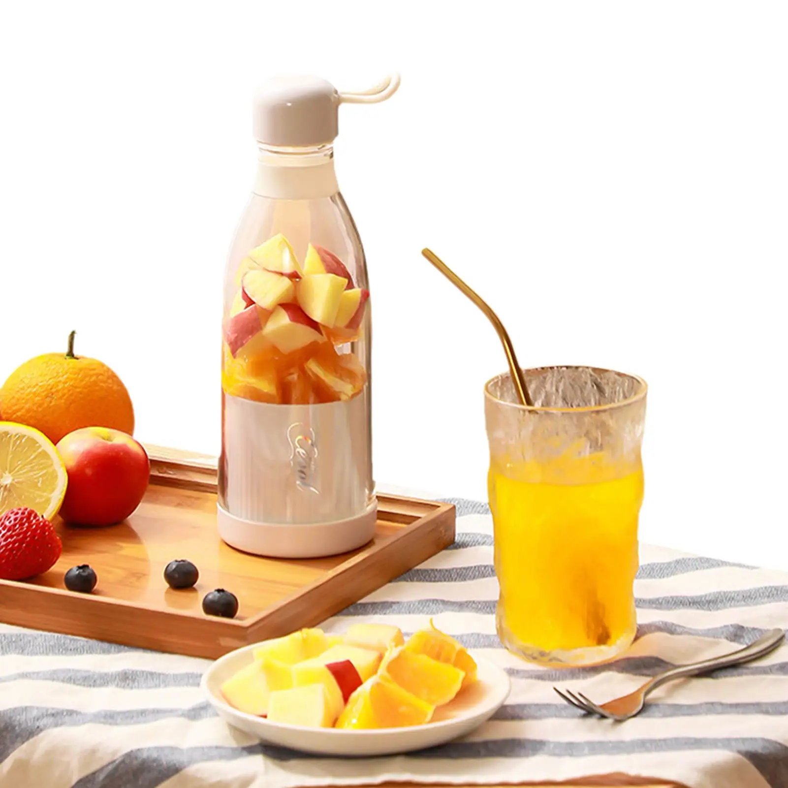 

Personal Blender Cordless Bottle Blender Built In 1200 MAh Rechargeable Battery Portable Blender Cup Mini Juicer For Shakes