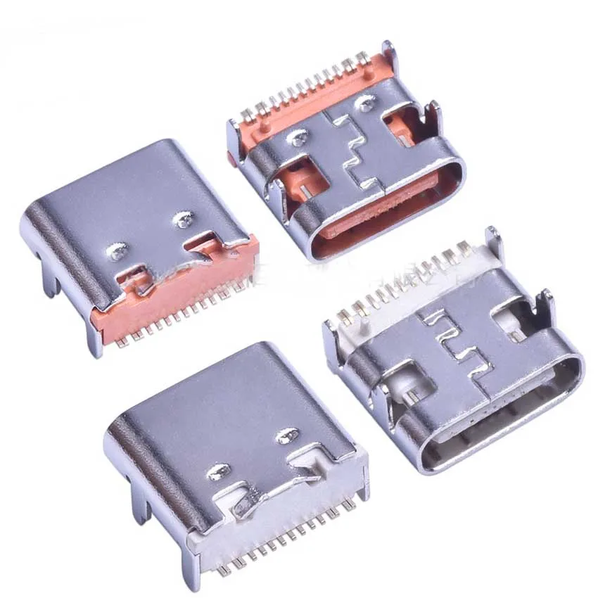 

1-10pcsType C female seat 3.1 TYPE-C 12PIN single-row SMT four-pin plug-in board type-c double-sided