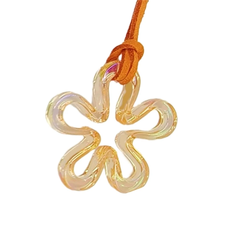 Уникальные выдолбленные ожерелья с подвеской в ​​виде цветка из акрилового