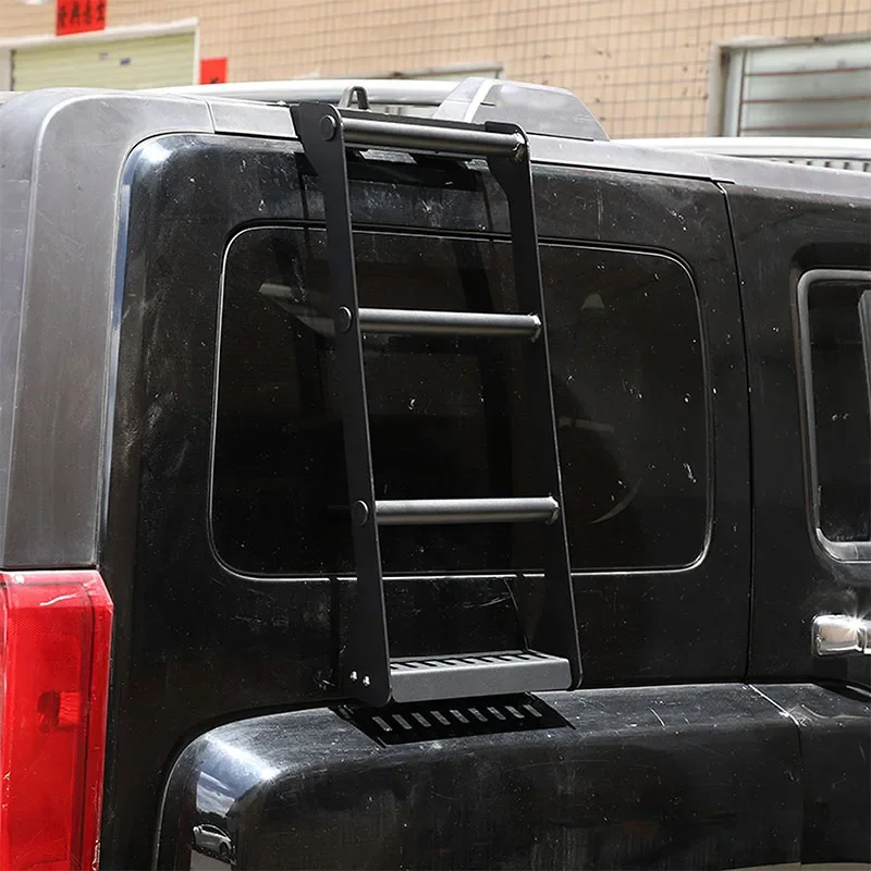 Для 2005-2009 Hummer H3 алюминиевый сплав черный автомобиль заднее окно боковая лестница