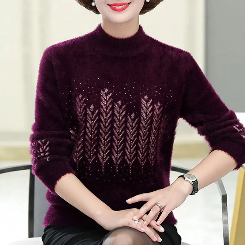 Женский трикотажный джемпер с ушками повседневный свободный стильный свитер