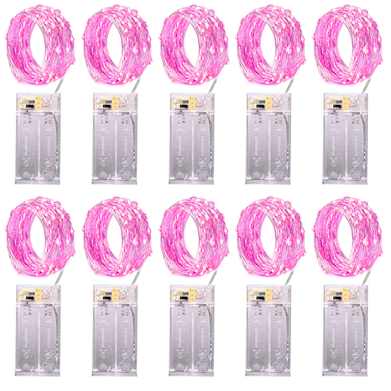 Светодиодная гирлянда из медной проволоки, 10 шт., 2 м, 3 м, 5 м, 50 ...