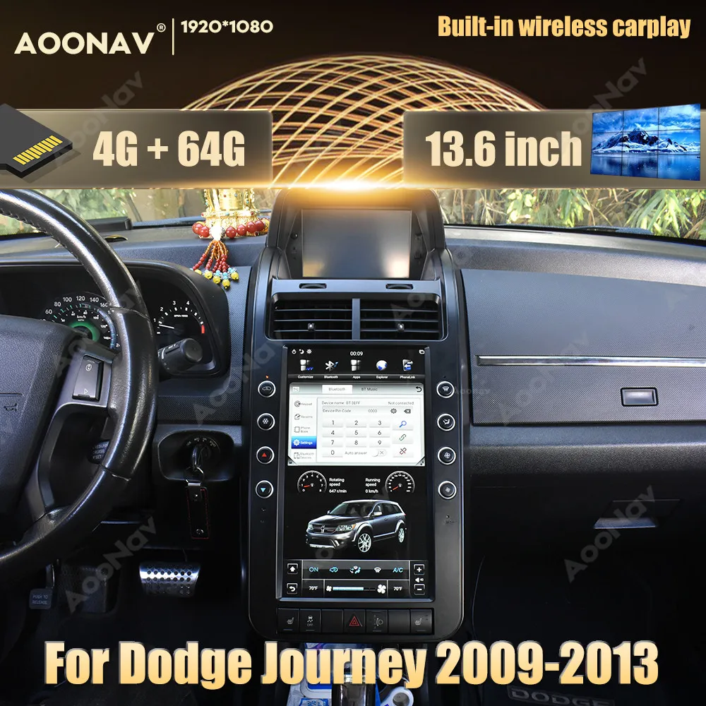 13.6 inch Android Car radio For Dodge Journey 2009-2013 car stereo multimedia player autoradio wireless carplay Android Auto