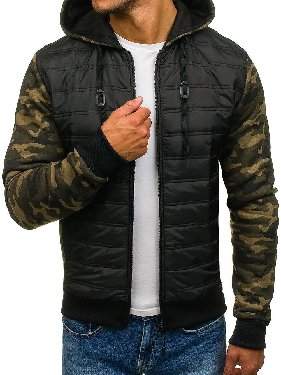 Camouflage Jacket Men Casual Hoodies Winter Warm Hooded Overcoat Male Army Patchwork Bomber Jackets 2022 Men Clothing Outwear
