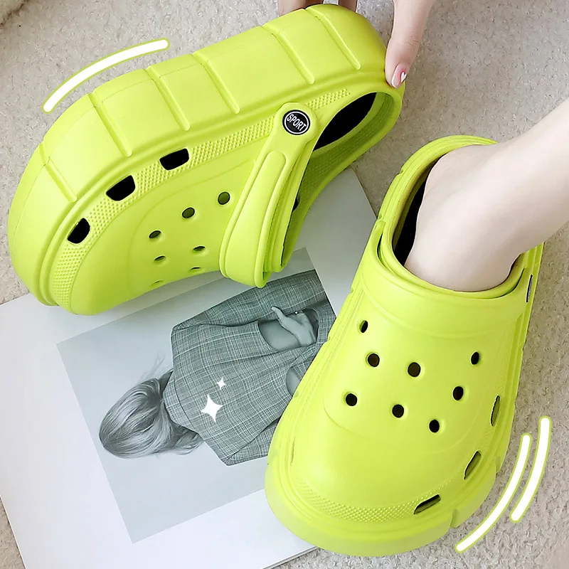 

Platform Clogs Sandals Summer Women Slippers Wedges Sandals Outdoor Clogs Thick Street Beach Slippers Flip Flops Garden Shoes