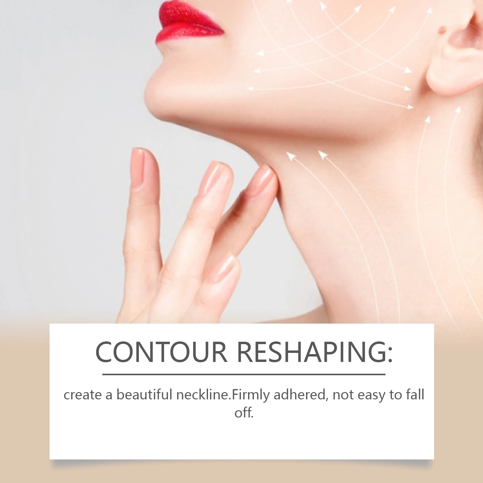 Фото Пластырь для ухода за шеей, увлажняющий кожу, подтягивает морщины шеи, улучшает эластичность кожи, подтяжка двойного подбородка, тонкие линии, невидимая лента для шеи №4