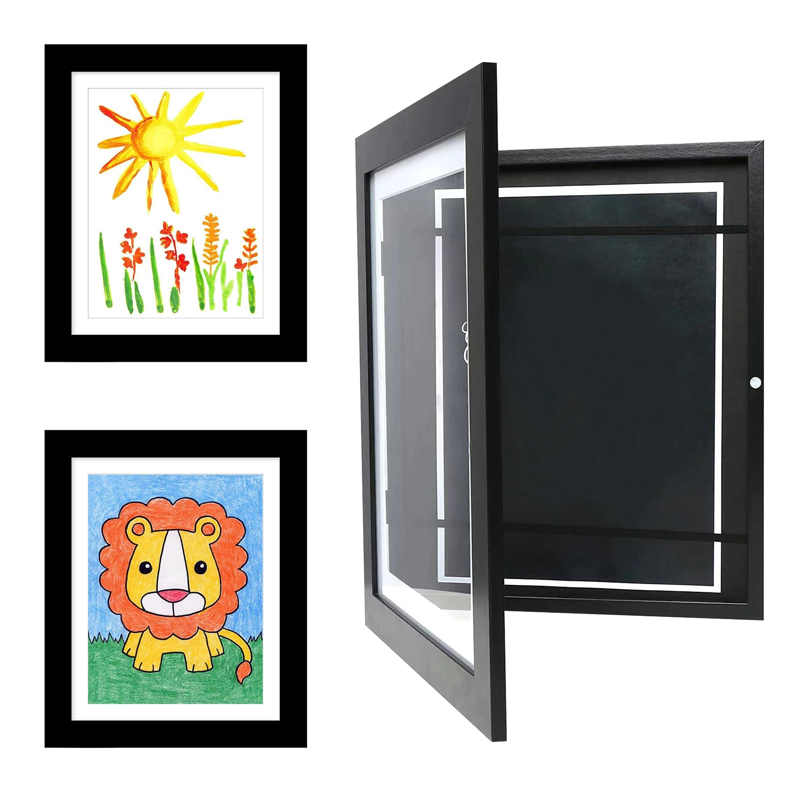 Сменная детская настенная рамка формата А4 с возможностью открытия спереди