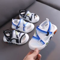 2022 summer baby and toddler soft walking sandals air mesh breathable sports sandals infants anti collision toe cap sandalias