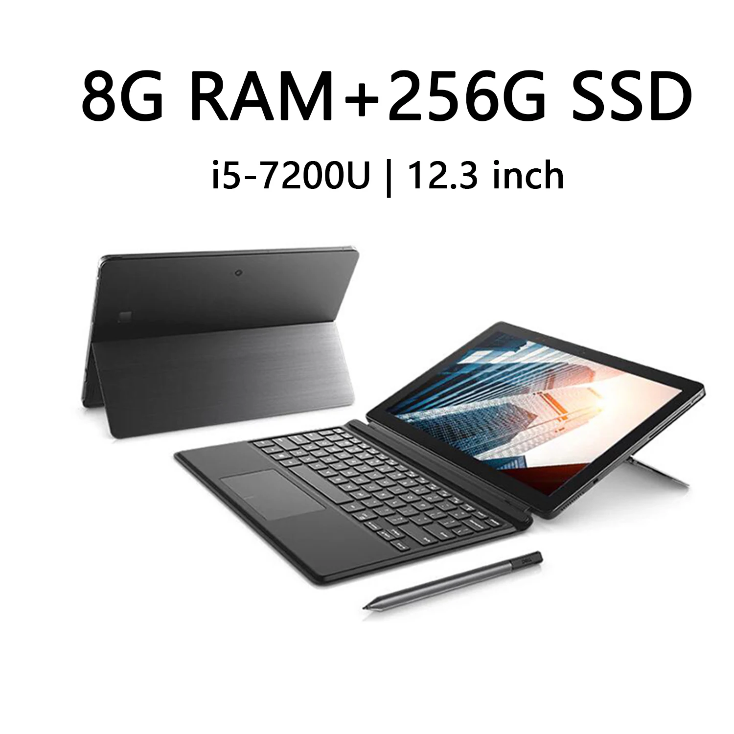 

10,1-дюймовый умный планшетный ПК 2-в-1 с емкостным сенсорным экраном i5-7200U 8 ГБ ОЗУ 12,3 ГБ SSD для Win 10 256*1920