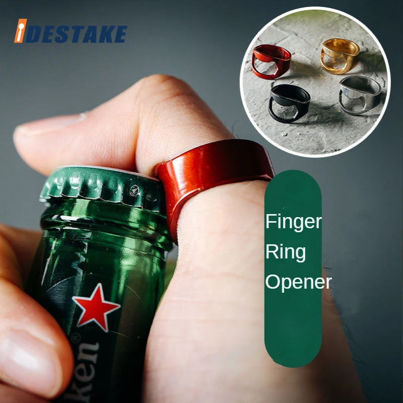 

Finger Ring Style Beer Bottle Openers Bar Home Outside Party Easy To Handle Portable Beer Open Tools1pcs Creative Kitchen Gadget
