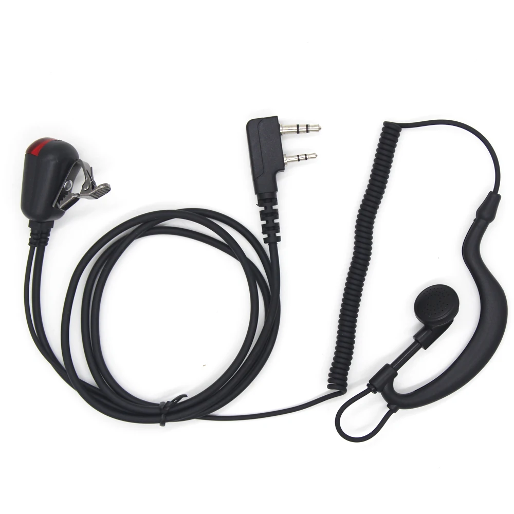 Walkie talkie Earphone air hollow tube in ear earbuds for baofeng radio with PTT LED light Headset microphone K port Earpiece