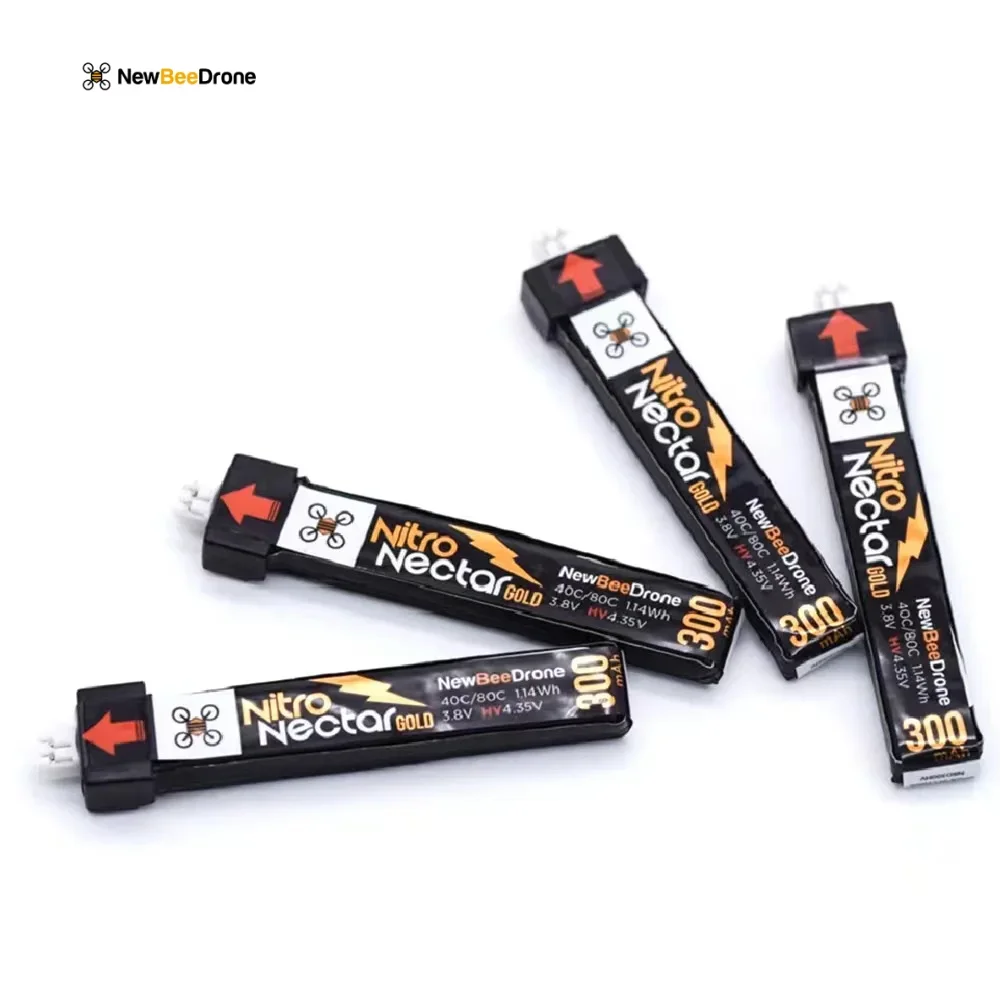 (4 шт./лот) NewBeeDrone 300 мАч 1S HV Nitro Nectar Gold LiPo аккумулятор