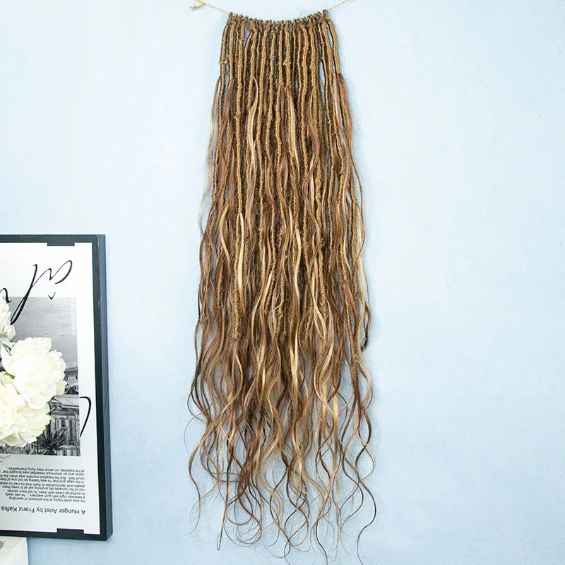 Смешанный # 27/30 Цвет Goddess Locs Вязаные крючком волосы Предварительно заплетенные