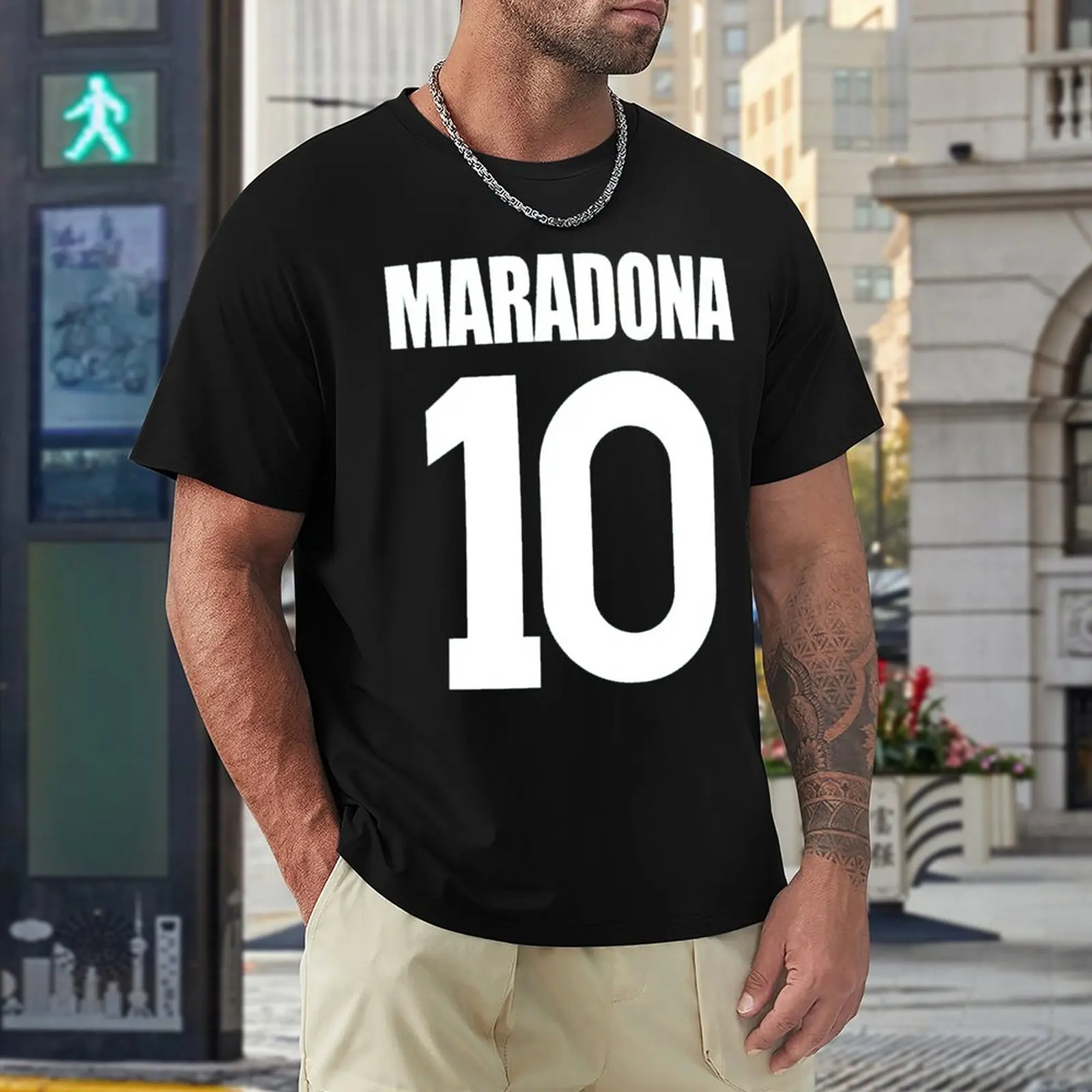 

Vintage Maradona 10 Maradona T-shirts top Quality Leisure USA Size