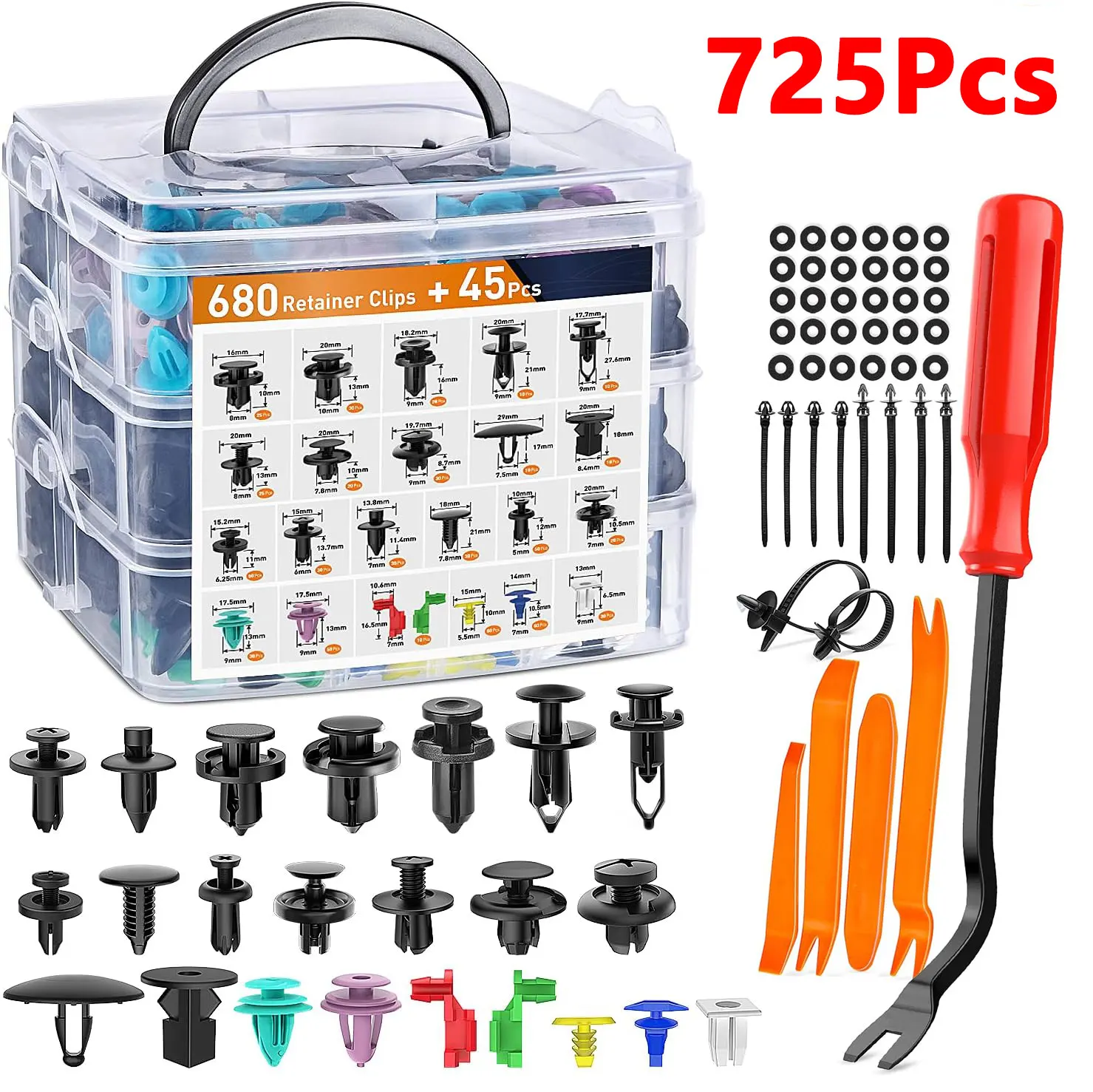 

Комплект автомобильных пластиковых крепежных зажимов, пластиковые заклепки для обшивки автомобиля, фиксаторы с набором инструментов для обшивки двери