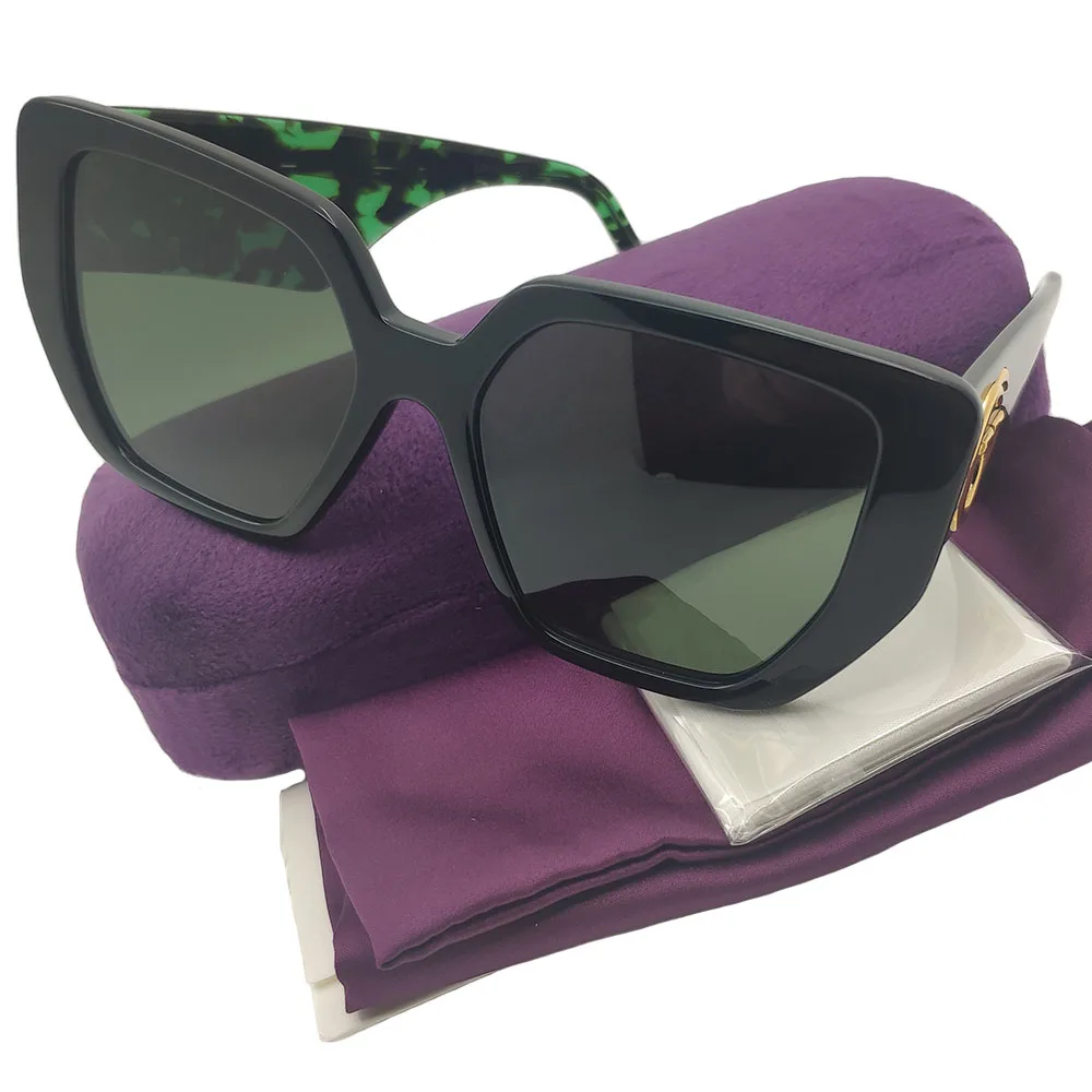 2021 Green Acetate Sunglasses Summer Women PROTECT Steampunk WOMAN Black Glasses Shades Sunglasses Male For Women Men Sunglasses