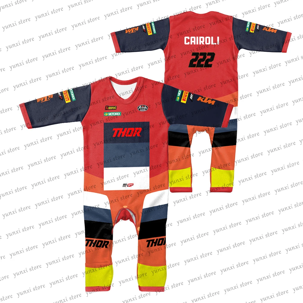 2022 New Baby Jumpsuits For Boys And Girls On Halloween Fashion Street MXGP Cross-Country Motorcycle 222 Riders' Cycling Clothes