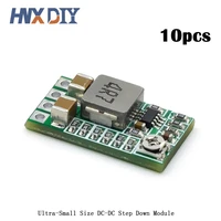 10pcs ultra small size dc dc step down power supply module 3a buck converter adjustable 1 8v 2 5v 3 3v 5v 9v 12v