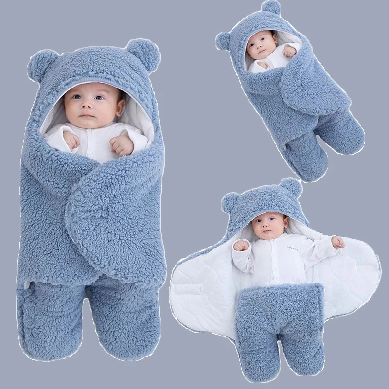 

Newborn Baby Wrap Blankets Cotton Sleepsack baby 0-9 Months Envelope For Newborn Soft thicken Baby Sleeping Bag Cocoon