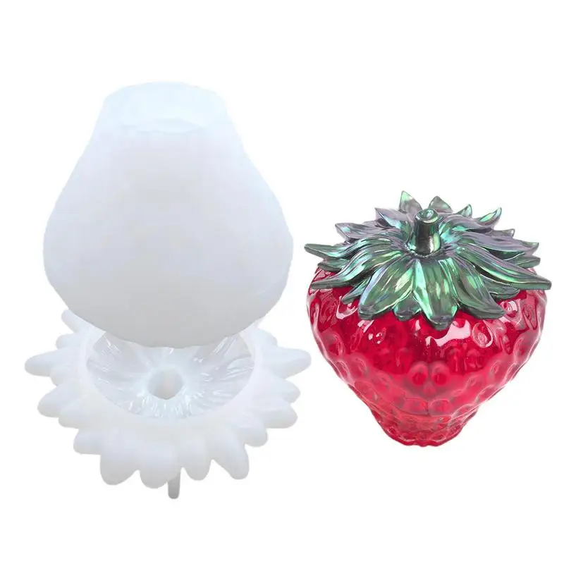 

Silicone Box Molds For Resin Strawberry Shape Storage Container Resin Molds With Lids Jewelry Box Molds Silicone Resin Mold