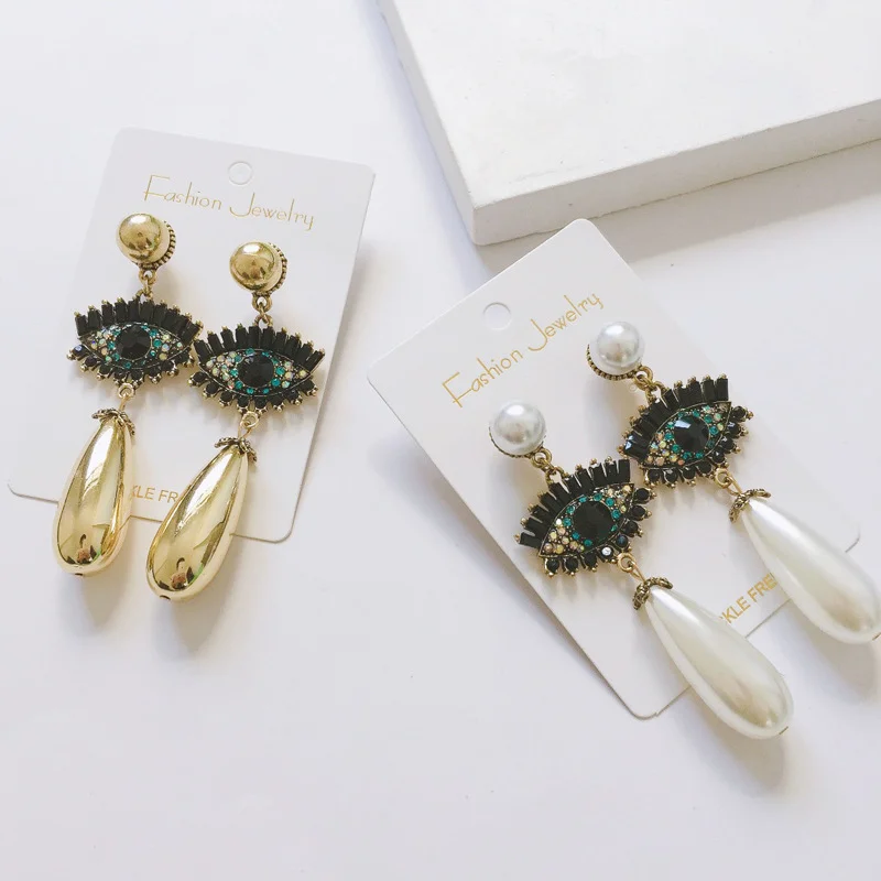 Женские серьги-подвески с искусственным жемчугом