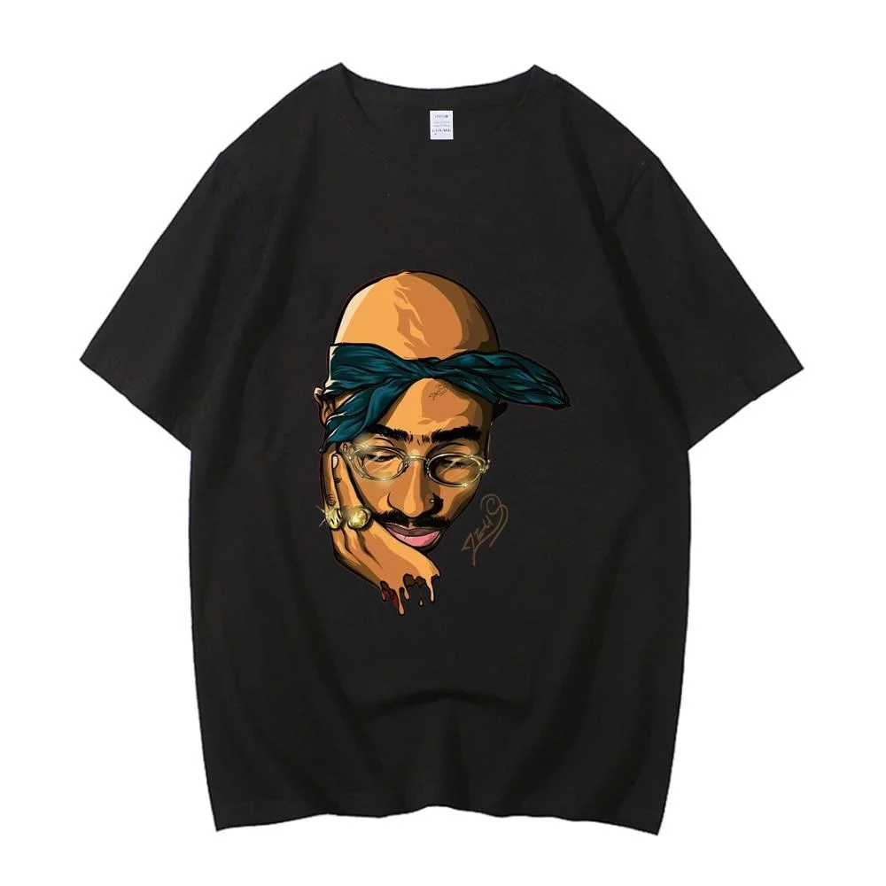 Футболка Tupac 2 Pac Nobody Trust Мужская хлопковая рубашка европейского размера комикс с