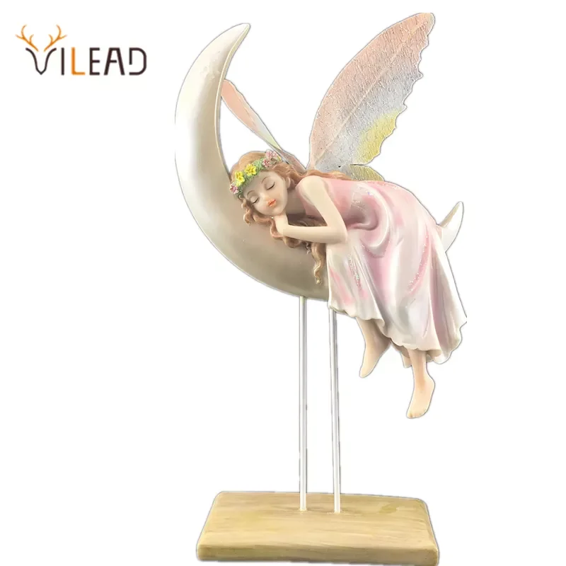 

Vilead 32cm Resin Flower Fairy Garden Beauty Angel Figurines Home Decoration Accessories Bedroom Children Birthday Wedding Gifts