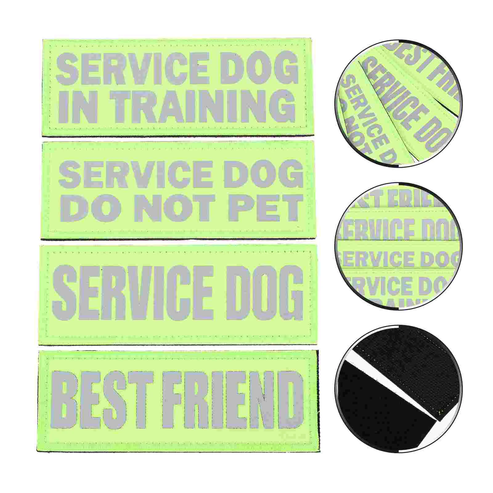 

Removable Dog Reflective Tag Service Sticker Animals Stickers Professional Harness Patch