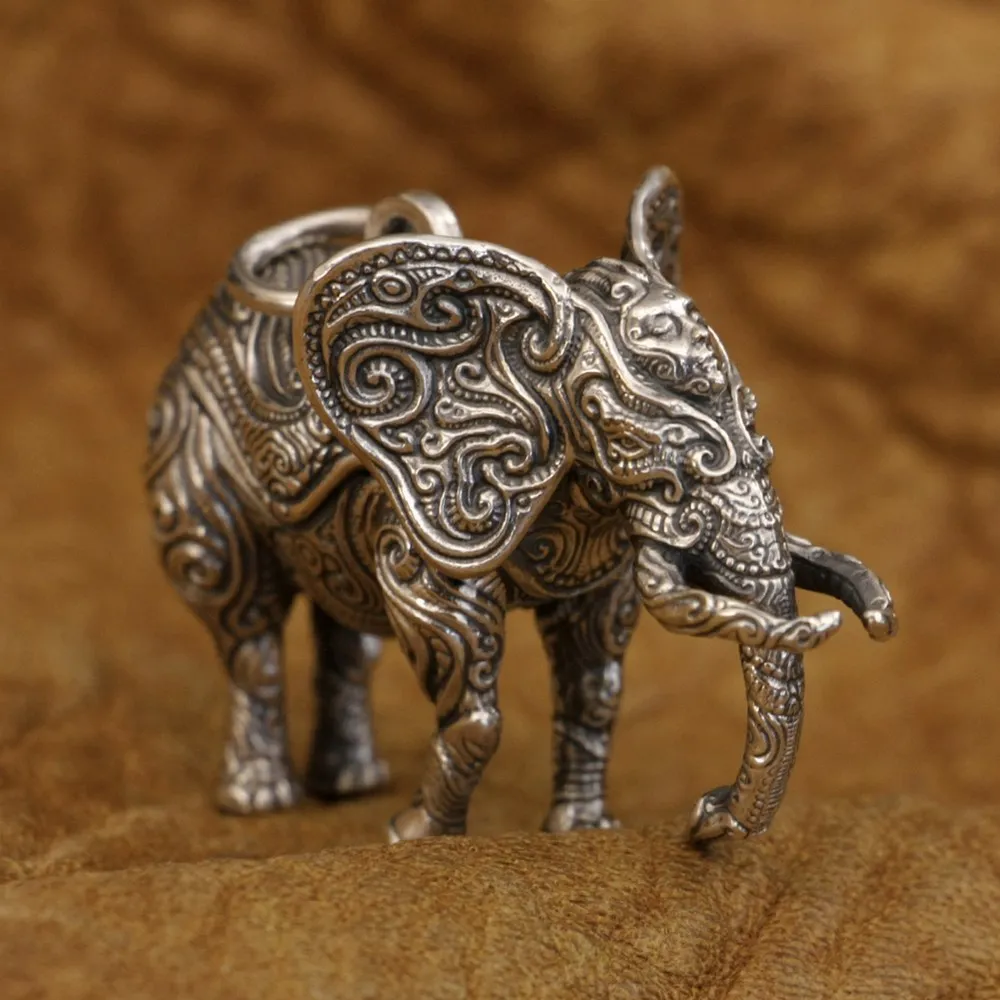 

Подвеска в виде слона с деталями LINSION, серебряная Мужская подвеска в стиле панк TA320 JP