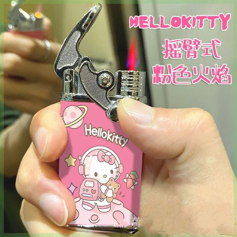 

Sanrio Kulomi Rocker Lighter Inflatable Portable Hello Kitty My Melody Creative Straight to the Pink Flame as a Gift