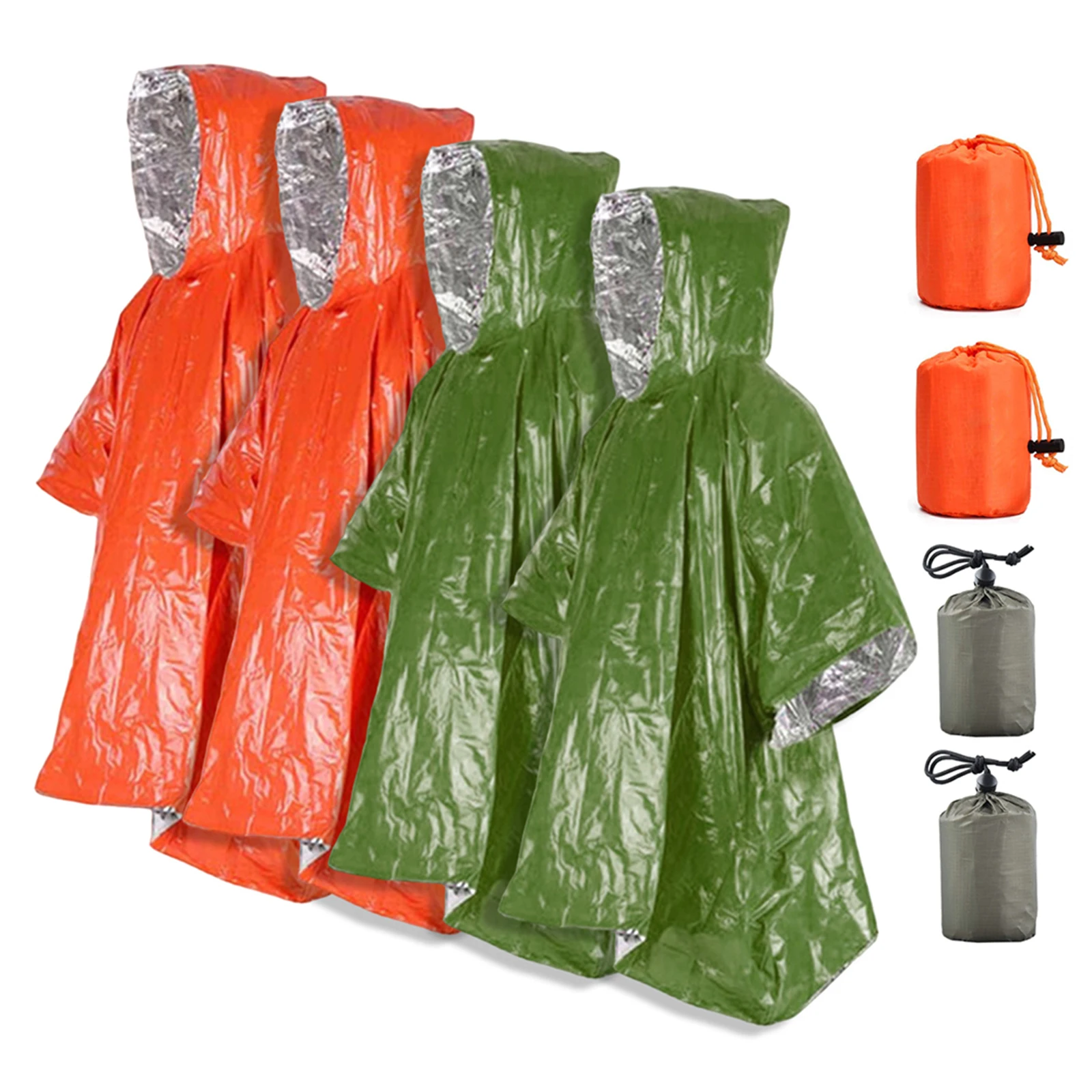 

Raincoat Rain Poncho Hiking Lightweight Must-have Outdoor Adventure PE Sporting Events Stay Warm Tear-resistant