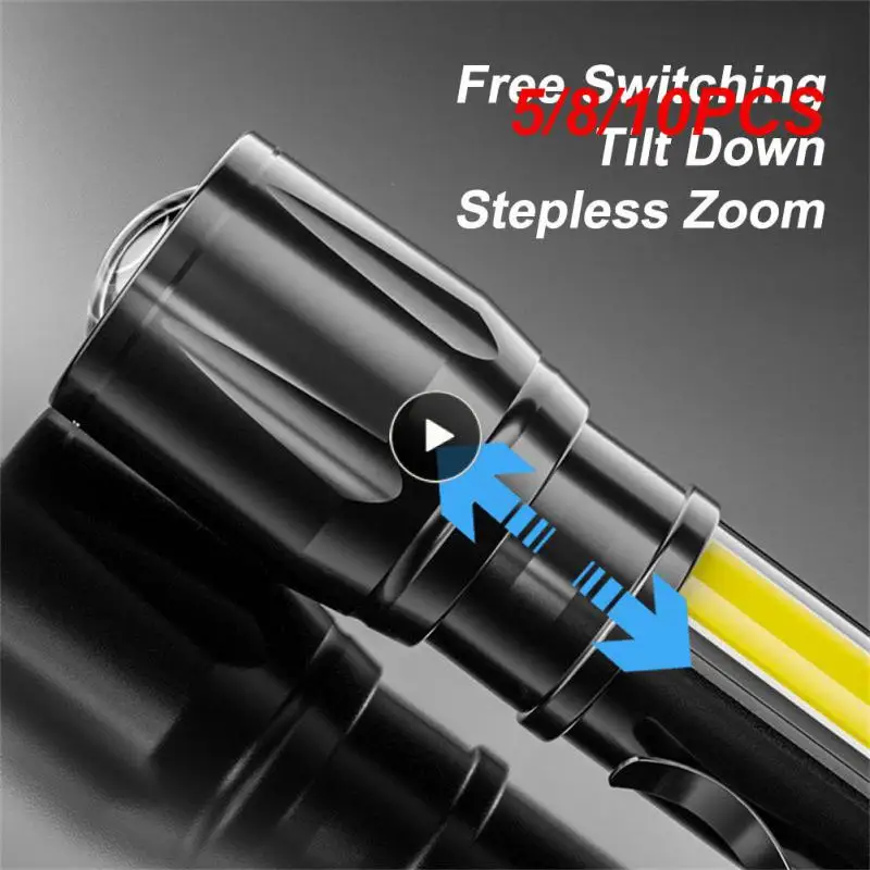 

5/8/10PCS Penlight Built In Battery Waterproof Mini Led Flashlight Adjustable Zoom Focus Led Light New Wholesale