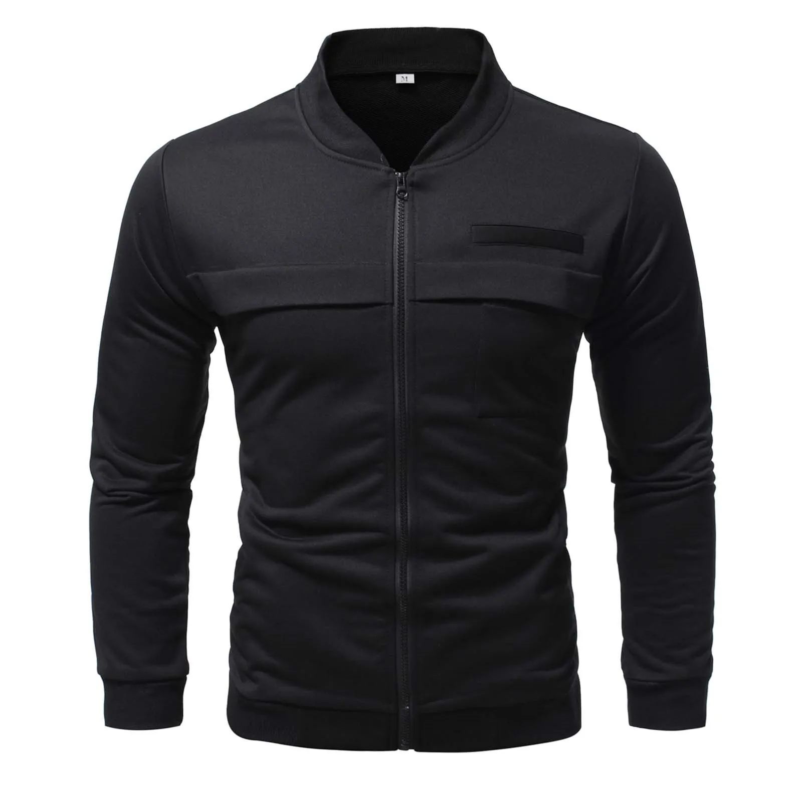 

Men's Autumn And Winter Coat Jacket Stand-up Collar Solid Color Coat Long-sleeved Casual Zipper Warm Winter Jackets