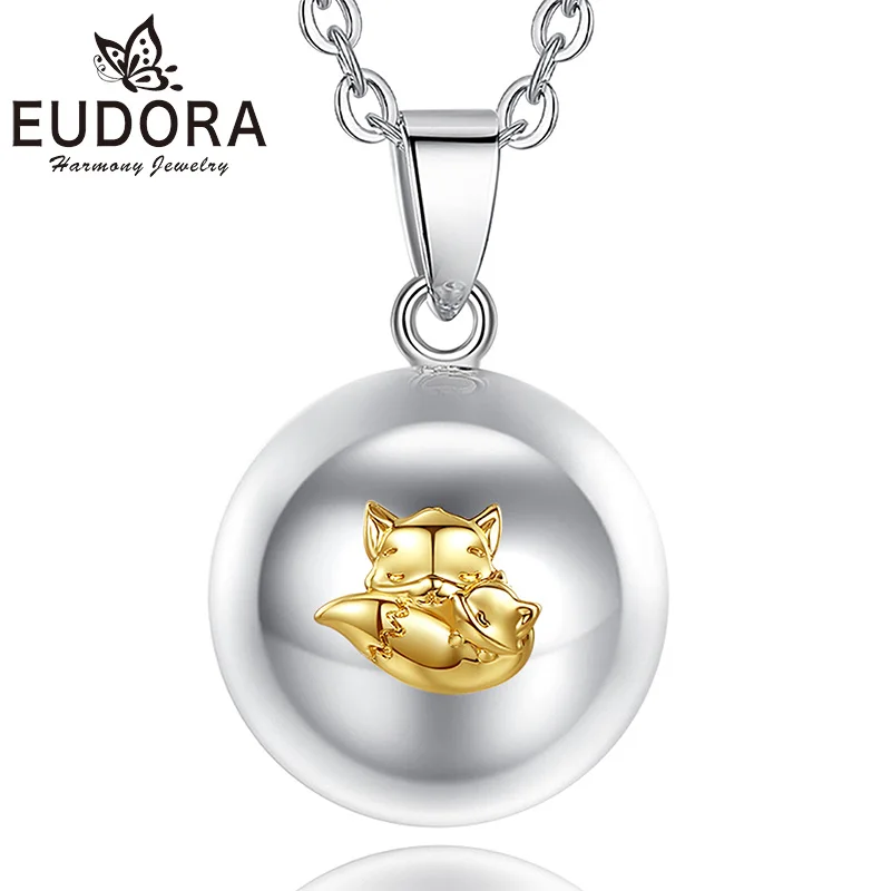 

Ожерелье Eudora с подвеской-шариком 20 мм в виде лисы, модное ожерелье с подвеской в виде ангела для беременных и беременных женщин