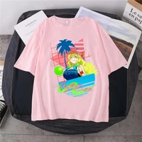 summer vacation girl cartoon 3d printing t shirt harajuku unisex breathable cotton round neck short sleeve daily simple new top