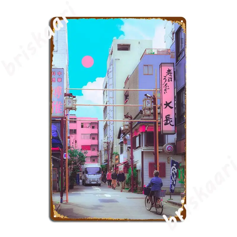 

Kyoto Pastel City Poster Metal Plaque Poster Cave Pub Wall Mural Funny Tin Sign Poster
