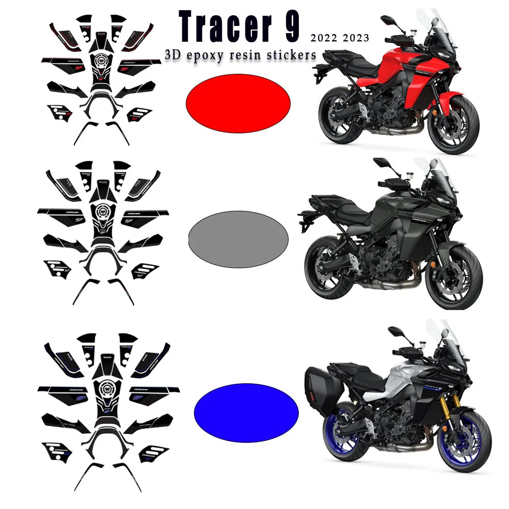 

Motorcycle 3D Epoxy Resin Sticker protection decal stickers Tracer 9 stickers For Yamaha Tracer 9 Tracer 9GT 2022 2023
