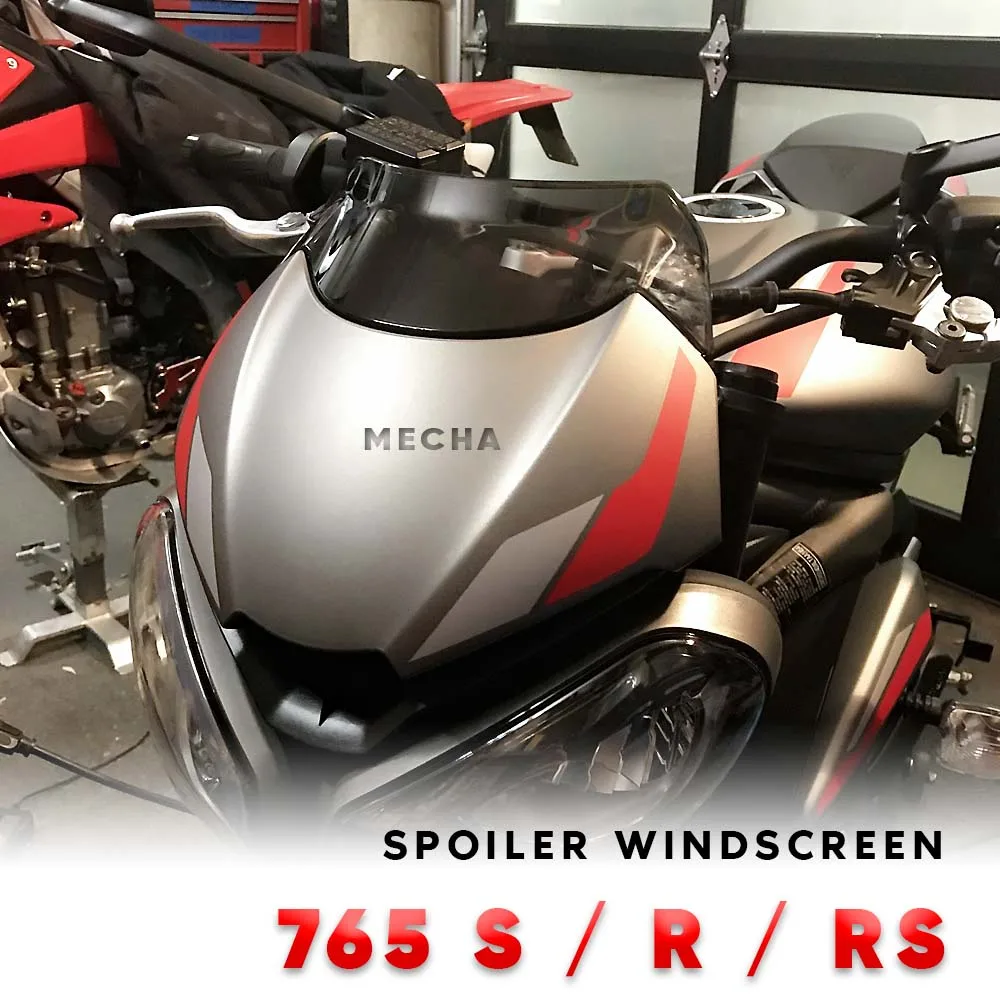 

For Street Triple S660 S 660 765R 765S 765RS 765 S R RS Windshield Windscreen Aluminum Wind Shield Deflectore