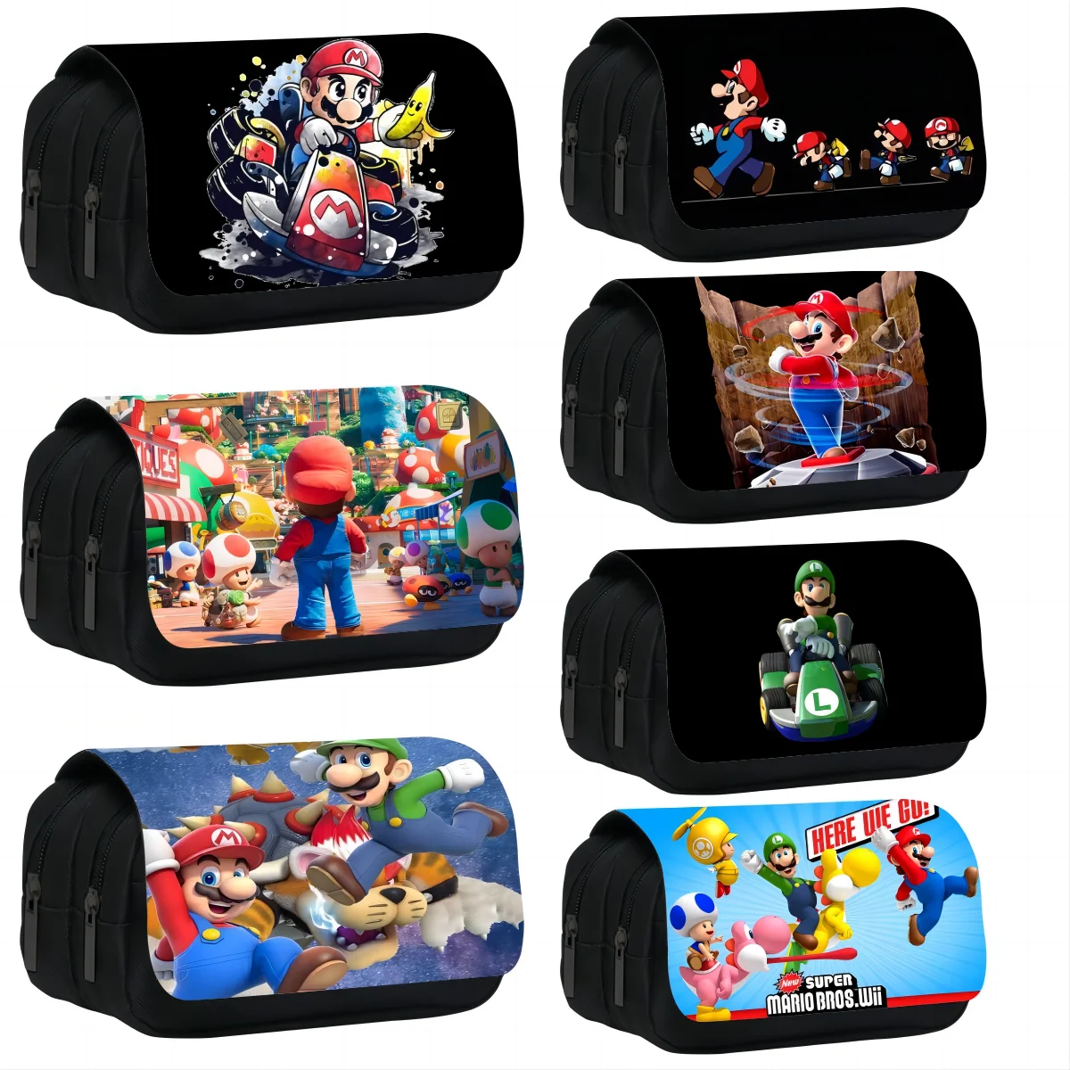 

Super Mario Bros Student Pencil Case Children PencilCase Cartoon Anime Student Stationery Pencil Bag Pen Pouch School Supplies