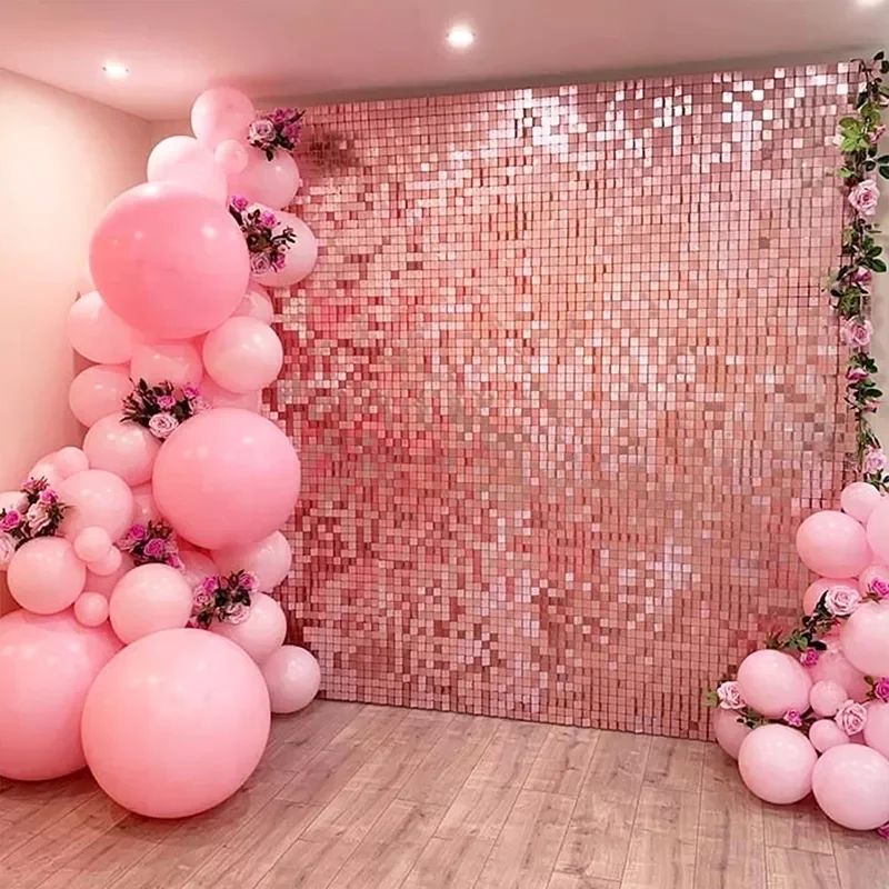 

Party Background Curtain Glitter Backdrop Wedding Decoration Baby Shower Adult Kids Birthday Party Wall Sequin Foil Curtain 2x1M