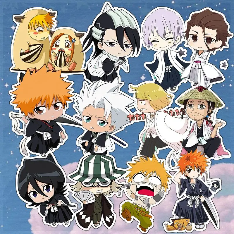 

Bleach Anime Sticker Hitsugaya Toushirou Kurosaki Ichigo Kawaii Stickers Cute Laptop Ipad Phone Case DIY Decor School Supplies