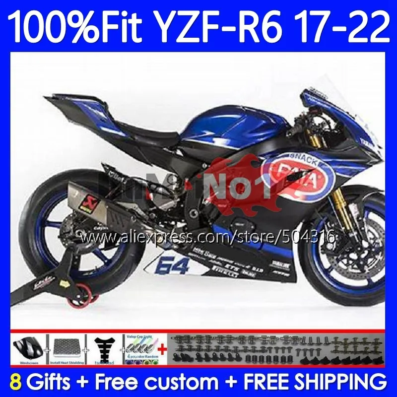 

OEM Body For YAMAHA YZF R6 600 R 6 CC YZF600 YZFR6 17 18 19 157MC.8 YZF-R6 YZF-600 2017 2018 2019 Injection Fairing metal blue