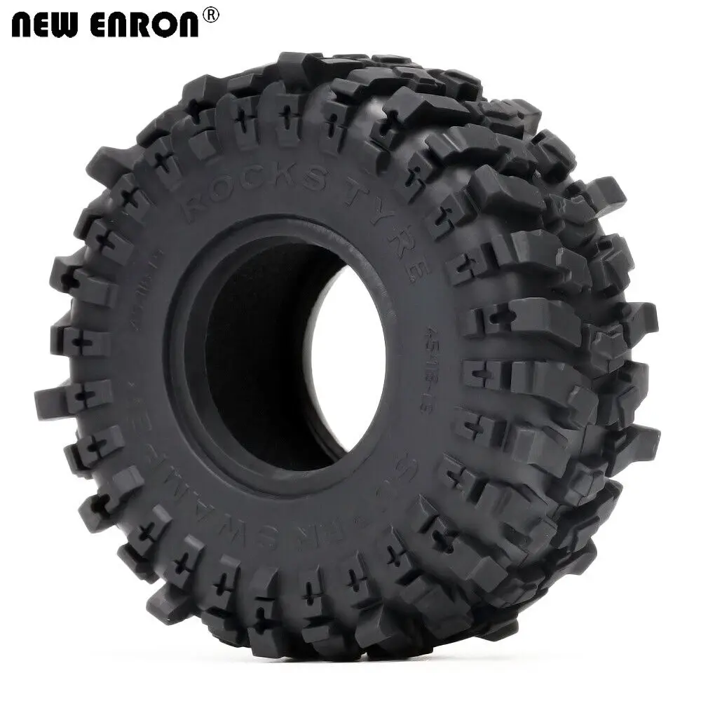 

45*118MM BLACK 4PCS 1.9" Rubber Rocks Tyre tires For RC CAR 1/10 Axial SCX10 II 90046 D90 TRX4 TRAXXAS