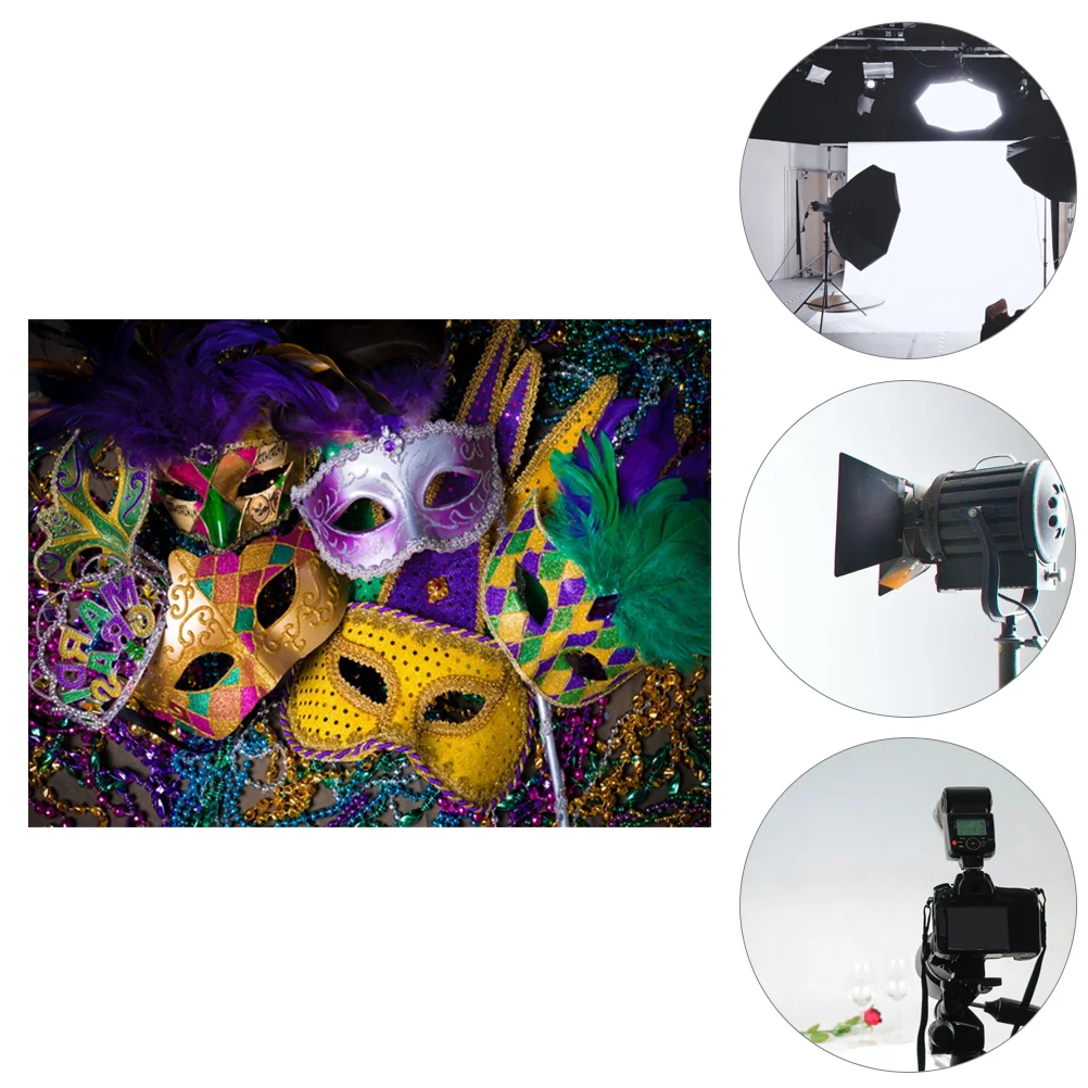 

Carnival Party Masquerade Backdrop Mask Pattern Background Carnival Party Decor