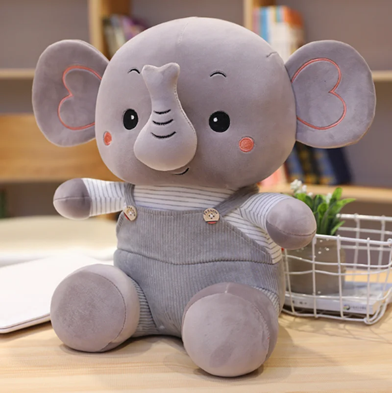 

24CM Cute Elephant Doll Stuffed Elephant Baby Elephant Doll Rag Doll Wedding Gift For Children