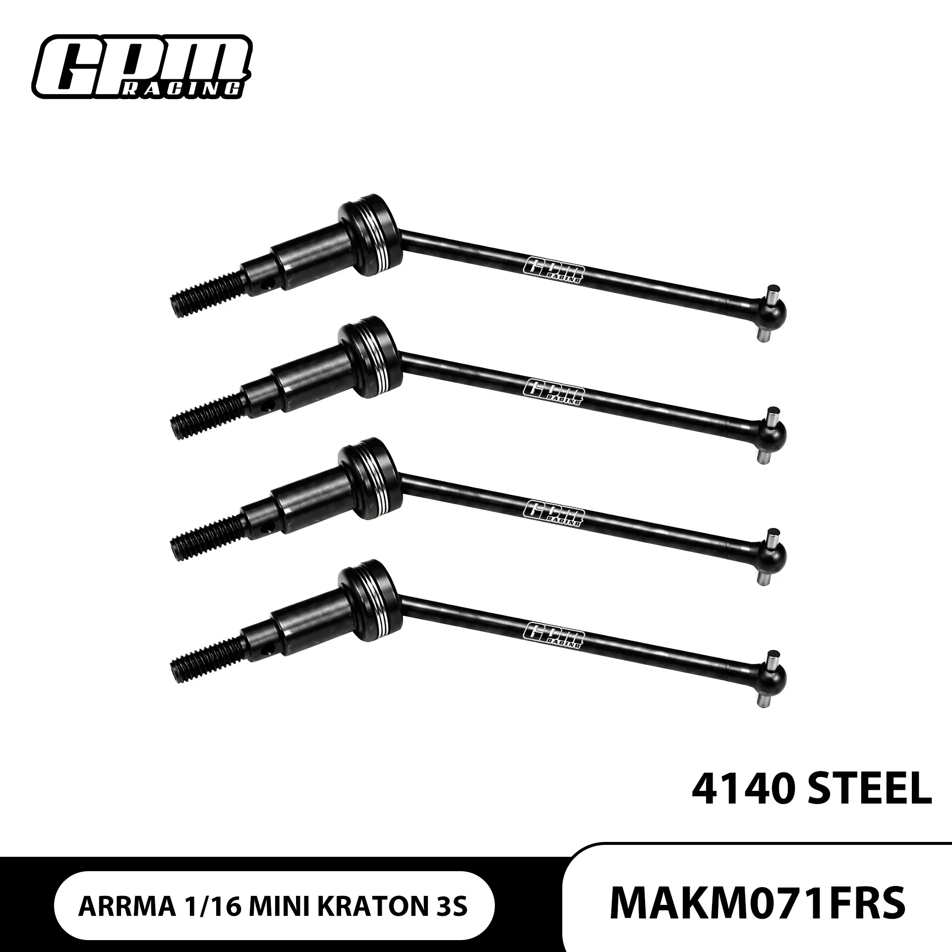 Стальные передние и задние приводные валы CVD GPM 4140, 71 мм, для Arrma 116 Mini Kraton 3S ARA-2668 (art.: 3920dcbc5731b) - 3920dcbc5731b